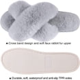 thumbnail image 3 of Pantoufles pour Femmes Douces et Moelleuses, Ouvertes, en Mousse à Mémoire de Forme, à Enfiler, Intérieur Extérieur, 3 of 6