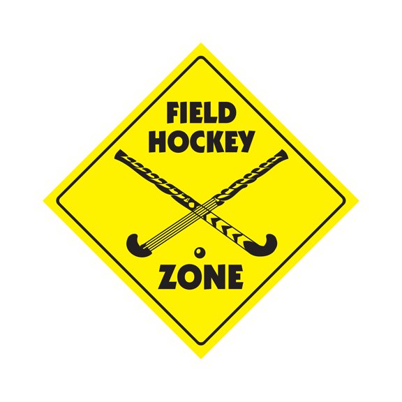 SignMission X-FieldHockey 12 x 12 in. Zone Xing Crossing Sign - Fieldhockey