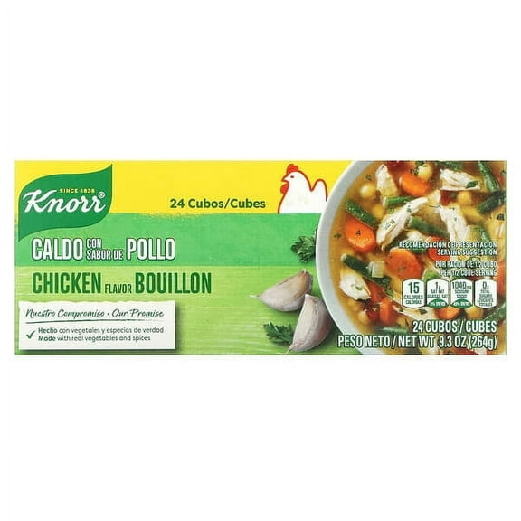 Knorr, Chicken Flavor Bouillon , 24 Cubes, 9.3 oz Pack of 2