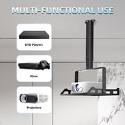 ZDSSY Black Universal Ceiling Extending Projector Tray, Height Adjustable, Universal Bracket with Concealed Cable Management