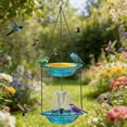 thumbnail image 5 of Solar Powered Hanging Bird Bath and Feeder, Outdoor Garden Fountain with Automatic Water Circulation for Patio Decoration, 5 of 5