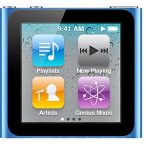 最旬ダウン Pre-Owned Apple iPod Nano 6th Generation 16GB Blue in Plain ポータブルプレーヤー