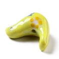 thumbnail image 4 of Handmade Printed Porcelain Beads Pigeon Yellow 12.5~13x17~19x7~8.5mm Hole: 1.5mm, 4 of 4