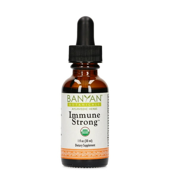 Banyan Botanicals Immune Strong – Organic Liquid Extract with Turmeric & Tulsi ­­– Ayurvedic Immune Support That Strengthens The Body’s Natural Defenses* – 1 fl oz – Non-GMO Sustainably Sourced Vegan