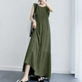 thumbnail image 3 of ZANZEA Women Sleeveless Baggy Ruffled Tank Dress Sundress Maxi Dresses, 3 of 4