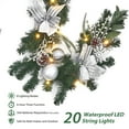 thumbnail image 4 of Garvee 6ft Lighted Christmas Garland, Battery Operated Christmas Garland with 20 LED Lights Silver White Ball, 4 of 6