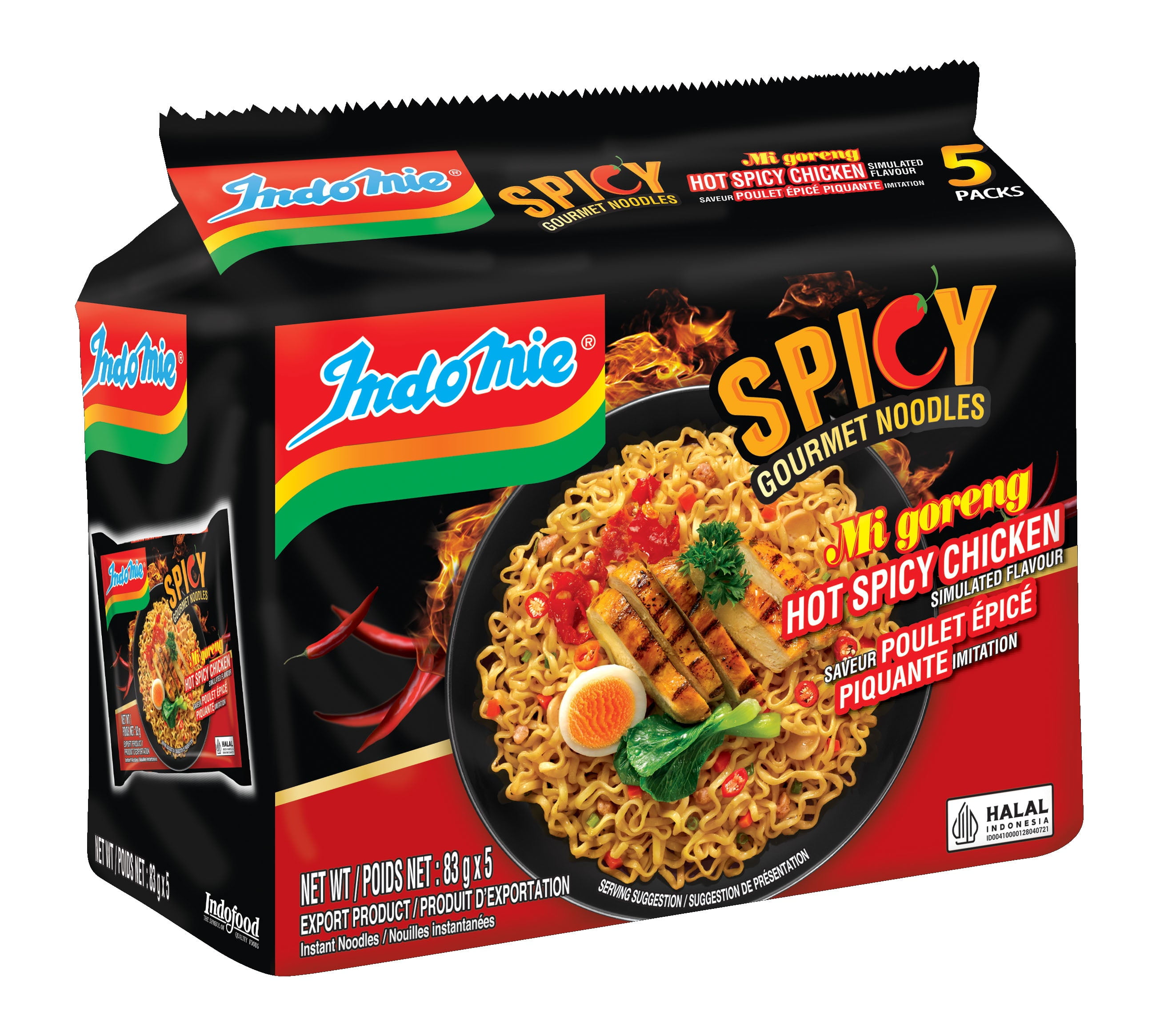 NOUILLES CHAUDES AU POULET ÉPICÉ INDOMIE FRIED NOODLES