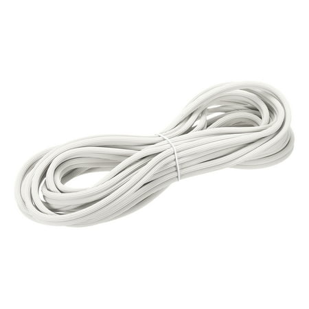 Uxcell 15M/49.21Ft Silicone Window Screen Spline Sealing Strip, 6mm OD White
