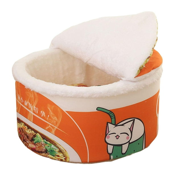 Cama para dormir Yuyangstore Nido semicerrado para gatos interior Naranja 40 cm x 20 cm