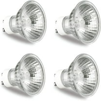 HIBIBUD GU10 Halogen Bulb 120V 50W Halogen Light Bulbs for Candle Warmer Lamp,GU10 C,MR16 with Glass Cover,2700K Warm White,Dimmable,Pack of 4