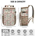thumbnail image 3 of Travel Cooler Bag - LightColor Cartoon Dinosaurs Flowers Pattern Camping Beer Cooler Backpack with Bottle Opener- Waterproof Insulated Picnic Backpacks - Cooler Bag for Beach, 3 of 6