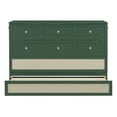 thumbnail image 6 of Harper & Bright Designs Queen Murphy Bed Wall Bed with Storage Drawers, Wood Murphy Bed Chest, Foldable Platform Bed Queen Size for Home Office Small Room, Pulley Structure Design, Green, 6 of 14