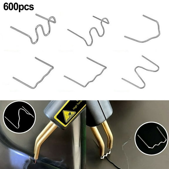 600Pcs Hot Staple For Car Bumper Bodywork Plastic Stapler Repair Kit Pre-Cut Wave Staples Soldering Tools