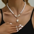 thumbnail image 7 of SmartBy 1 Set Bridal Faux Pearl Jewelry Women Rhinestone Pendant Necklace And Earrings Elegant Wedding Jewelry Set for Bridesmaid Bridal Shower Engagement, 7 of 7