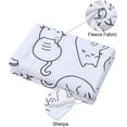 thumbnail image 5 of Cat Blanket White Cats Pattern Throw Blankets Cat Gifts for Girls Women and Cat Lover Flannel Soft Cute Presents Blanket with Cats On Them (50" X 60", Cat 2), 5 of 6