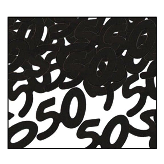 Fanci-Fetti 50 Silhouettes, Party Accessory, Black, 1/2 Ounce Per Package