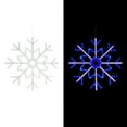 thumbnail image 4 of Alpine Corporation 39" Plastic Hanging Light-Up Snowflake Holiday Decoration, Blue/White, 4 of 13