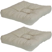 Sunnydaze 20" x 20" Beige Square Seat Cushion Set, 2 Count