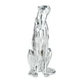 thumbnail image 5 of 13" x 23" Silver Polystone Leopard Sculpture, by DecMode, 5 of 7