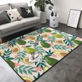 thumbnail image 3 of Area Rugs For Living Room Decor - Cute Avocado Pink Flower Soft Anti Slip Throw Washable Rugs 5x7 For Bedroom, Indoor Carpet For Bedroom Living Room 80x58In, 3 of 7