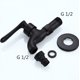 thumbnail image 5 of Outdoor Garden Faucet Vintage Cold Water Faucet with Single Control Interface (1/2" Outlets - 1/2" Inlet) 1 Converter (3/4"), Suitable for Garden, Was, 5 of 5