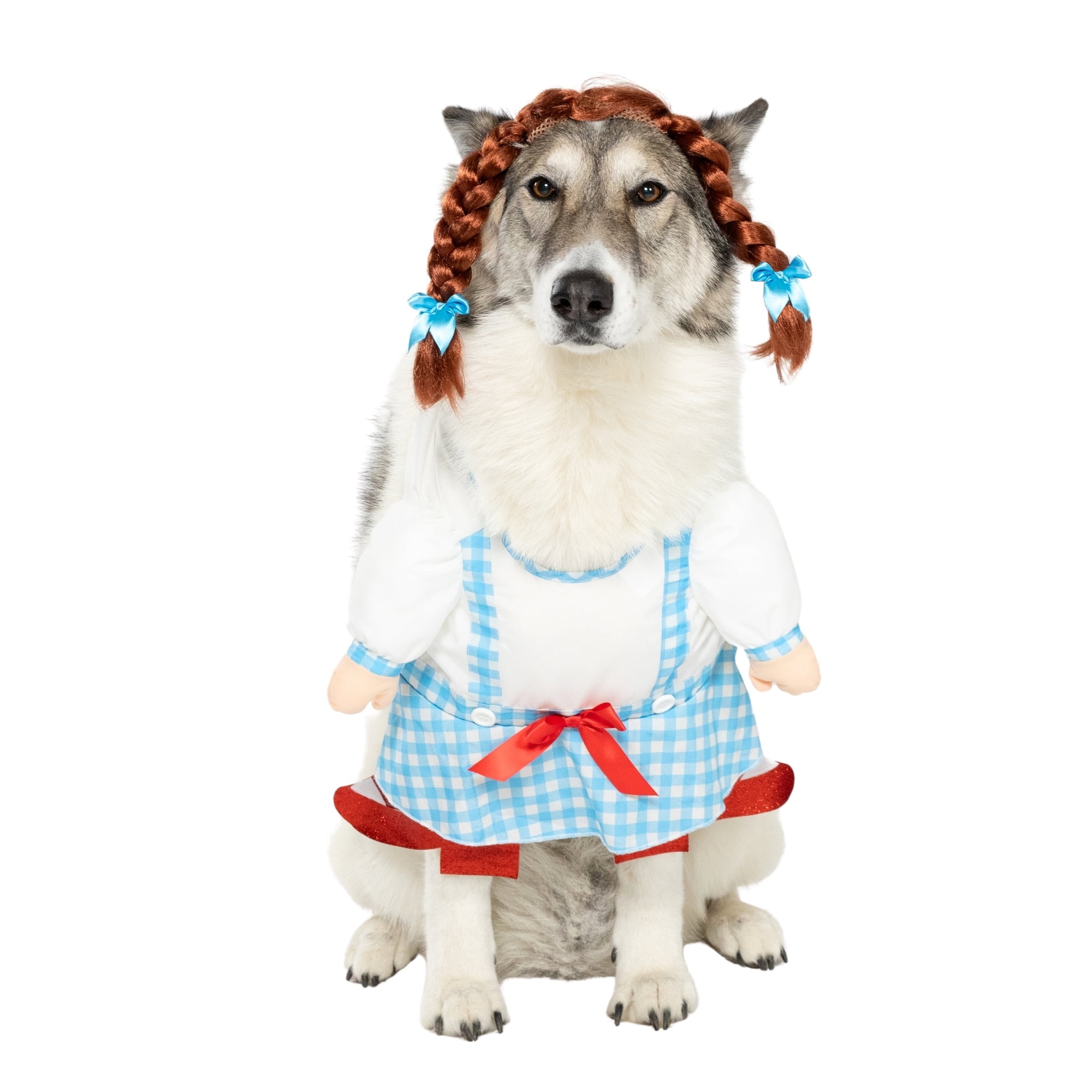 Vibrant Life Halloween Gingham Girl Costume for Dogs, Blue and White, Extra Large