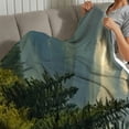 thumbnail image 4 of Shiartex River Trees Mountains Fuzzy Fluffy Soft Cozy Blanket 30x40in, 4 of 7