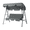 Gray, variant on Outdoor Swing Set with Canopy & Cushion 250KG Weight Capacity Steel Frame Oxford Cloth Patio Swing for Garden Backyard Balcony