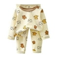 thumbnail image 1 of WEAIXIMIUNG Christmas Solid Color Children's Hoodie Set With Thick Fall And Winter Homewear Pajamas 140, 1 of 6