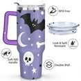 thumbnail image 3 of Happy Halloween Ghost Cup with Handle and Straws 40 oz Stainless Steel Halloween Travel Cup Birthday Present for Men Dad Son Husband Gifts for Him/Her Coffee Mugs, 3 of 7