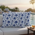 thumbnail image 6 of 2 Pack Outdoor Waterproof Throw Pillow Covers,Retro Pastoral Flowers Decorative Rectangle Pillow Case Patio Pillowcases for Chair Couch Sofa 20x12in, 6 of 9