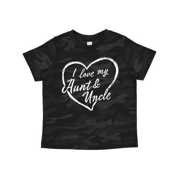 Inktastic I Love My Aunt and Uncle in White Chalk Heart Boys or Girls Toddler T-Shirt