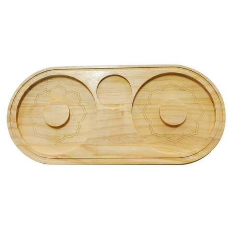 

greenhome Salt Rimmer Compartmentalized Food Grade Cocktail with Salt Bamboo Bar Cocktail Dip Salt Ware Dip Kitchen Gadgets