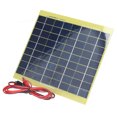 thumbnail image 1 of Solar Panel Polysilicon Material Low Light Efficiency Lightweight Portable Solar Charger for Charging 12V Battery 5W 18V, 1 of 7