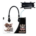 thumbnail image 5 of Jungle Curl Cat Bag, Personalized Leather Handbags For Women - Personalized Bag with Name - Tote Bags for Mom Grandma - Custom Gifts Ideas for Her, Gift for Cat Lover, Cat Mom, 5 of 7