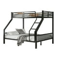 thumbnail image 4 of Leumius Twin XL Over Queen Metal Bunk Bed with Ladder and Slats Support for Adults Teens, Black, 4 of 10