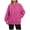 Hot Pink, variant on Women'S V Neck Long Sleeve Solid Casual Loose Sweatshirt Top Cute And Fashionable Pullover Sweater Women'S Hoodies & Sweatshirts Hot Pink M