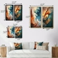 thumbnail image 4 of Designart "Sunlit Waves Beach Photo III" Coastal Beach Framed Wall Art Set Of 2 - Orange Beach Framed Canvas Set For Living Room Decor, 4 of 7