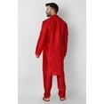 thumbnail image 6 of SKAVIJ Art Silk Kurta Pajama Set for Men Indian Wedding Party Wear Dress (x-Large, Red), 6 of 6