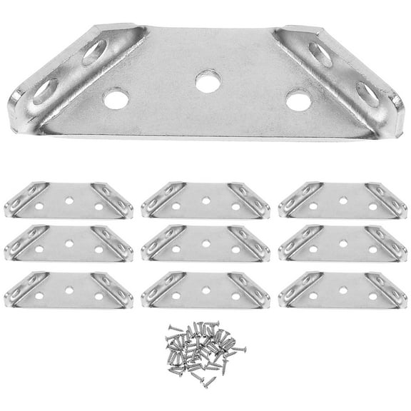 HOMEMAXS 10 Pcs Angle Bracket Stainless Steel Fasteners Husky Storage Cabinets