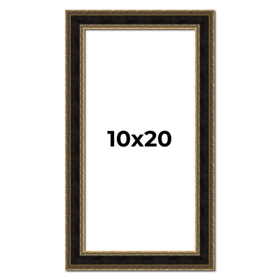 10x20 Frame Gold Antique Vintage Sold Wood Picture Frame | 1.75 Inch Moulding Width | Interior