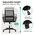 thumbnail image 6 of YRLLENSDAN Mesh Office Chair with Wheels Rolling Desk Chair with Arms Mesh Computer Chair for Adults Conference Room Chair Study Chair Adjustable Height,Black, 6 of 8