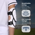 thumbnail image 6 of Exxact Sports Defender Plus Baseball Elbow Guard Youth & Adult, Batters Softball Elbow Guard Baseball with Adjustable Straps - (White, Youth), 6 of 7