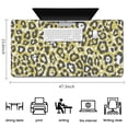 thumbnail image 5 of Long Mouse Pads for Desk,Yellow Leopard Print Pattern Desk Mats on Top Of Desks, Desk Mouse Pad Extra Large with 3mm Non-Slip Base and Stitched Edge for Gaming,Office,Work,Home 47.3"x23.6", 5 of 6