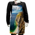 thumbnail image 1 of Colorful Kids Apron, Hidden Cliffed Coast Image at Cap de la Chevre Brittany Region Western France, Boys Girls Apron Bib with Adjustable Ties for Cooking Baking Painting, Multicolor, by Ambesonne, 1 of 2