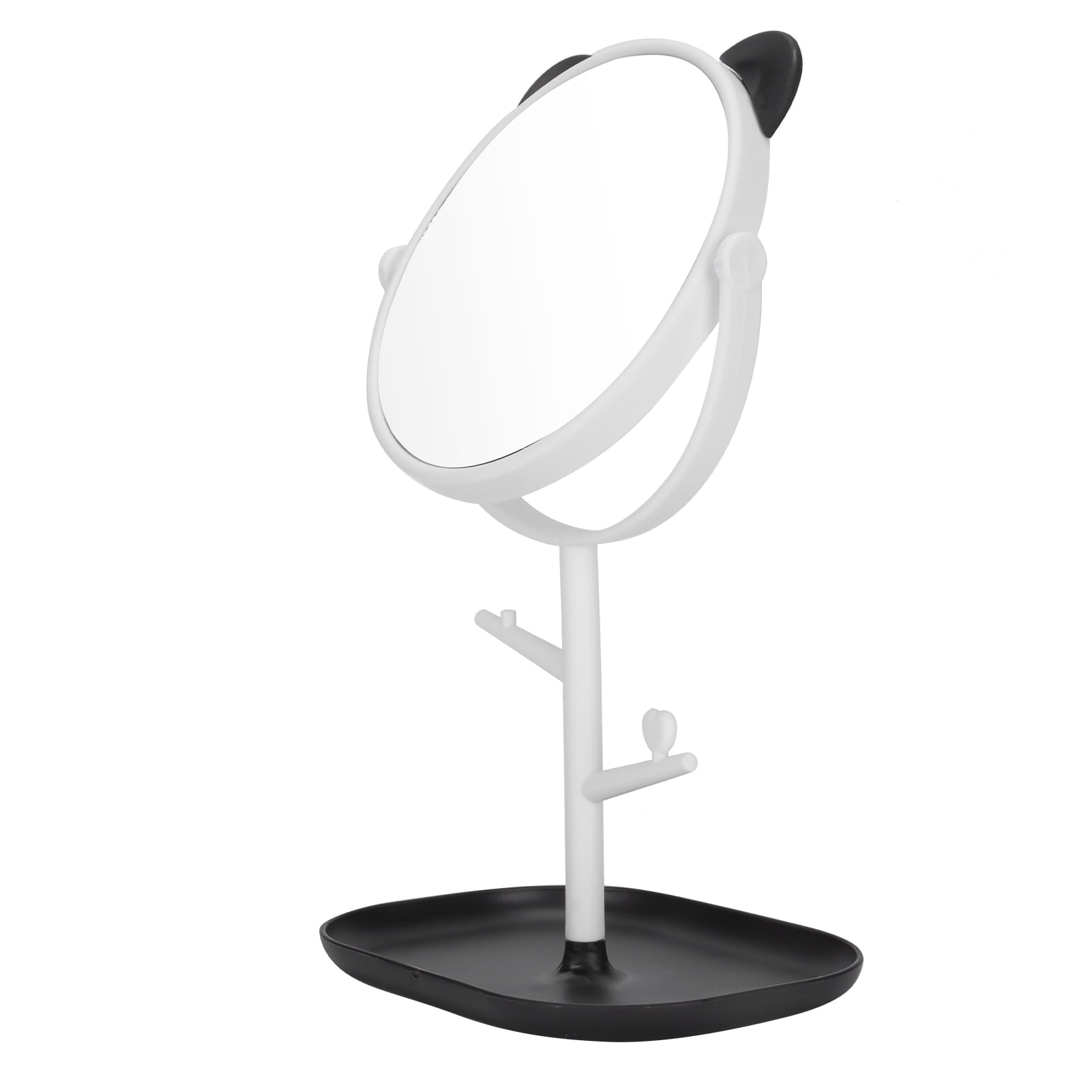 LYUMO Cosmetic Mirror with Storage Tray Cat Ears Adjustable Vanity