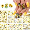 thumbnail image 1 of Pegatinas de girasol para uñas yuxing 12 hojas Calcomanías de agua, 1 of 5