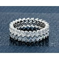 thumbnail image 4 of Sterling Silver Ladies Baguette Eternity Band Promise Ring Engagement Band - JAVA01307BGR-8, 4 of 4