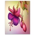 thumbnail image 2 of Design Art - Fleurs Fuchsia avec Feuilles Vertes, 2 of 4