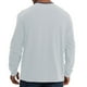thumbnail image 4 of Blusas y camisas de manga larga con cuello redondo para hombre, color liso, informales, a la moda, con botones, cuello redondo, manga larga, blusa de poliéster para hombre, 4 of 6